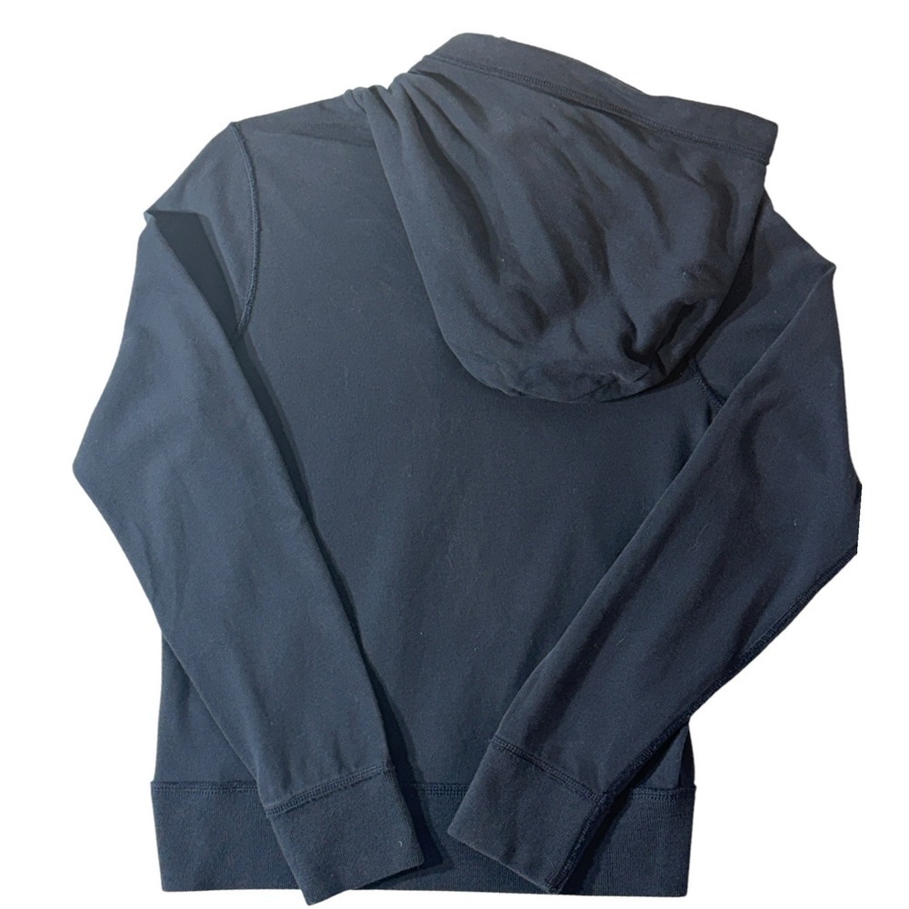 Abercrombie Blue Hoodie Pullover Mens L Muscle Fit Henley Patch Y2K Sweatshirt - Picture 2 of 9
